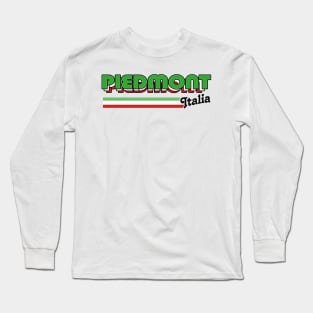 Piedmont / Piemonte - Retro Style Italian Region Design Long Sleeve T-Shirt